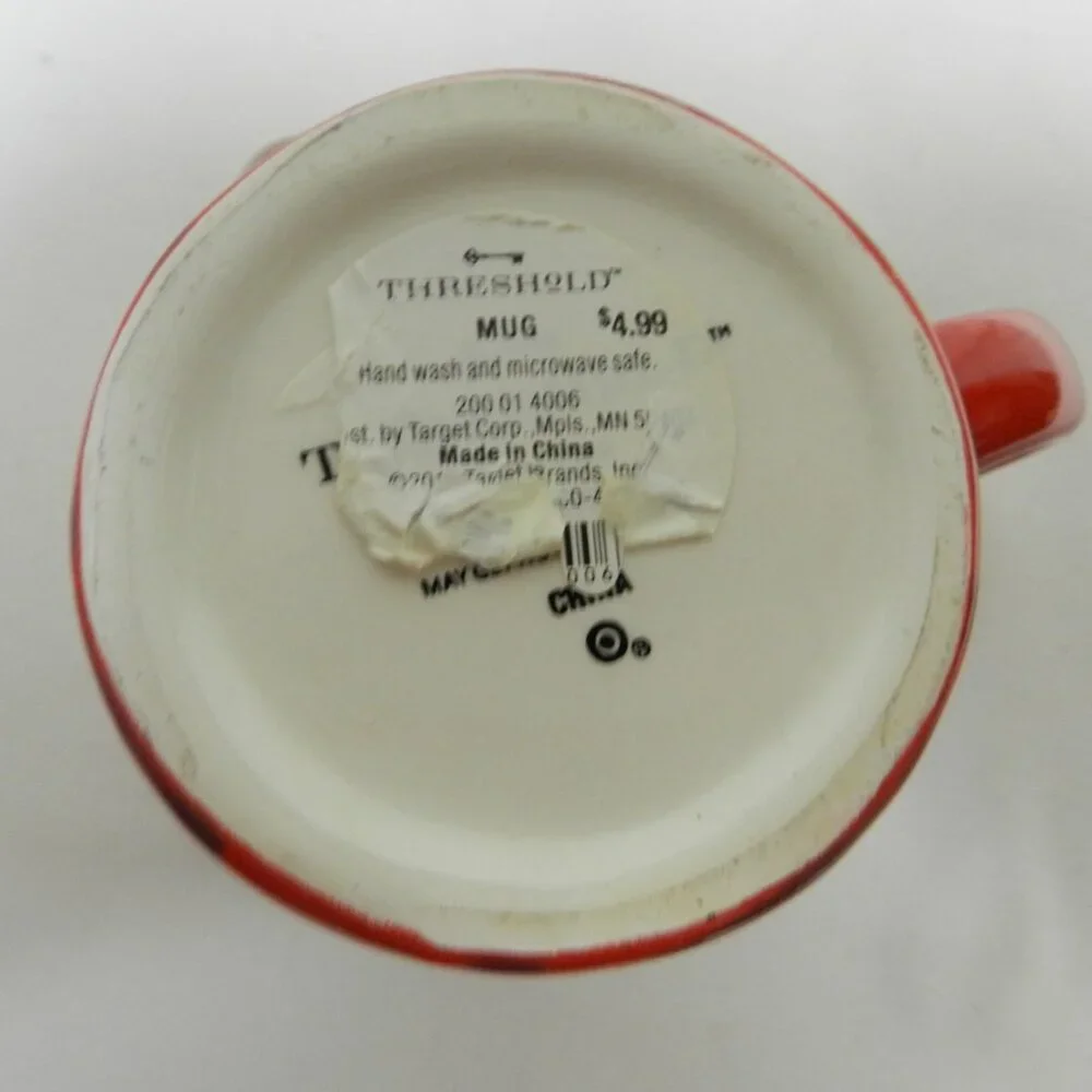 Wonderland Target Christmas Holidays Teddy Bear Mug Cup 3D micro safe NEW NWT